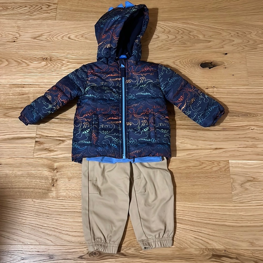 3 Piece Jacket and Outfit Set (12M)